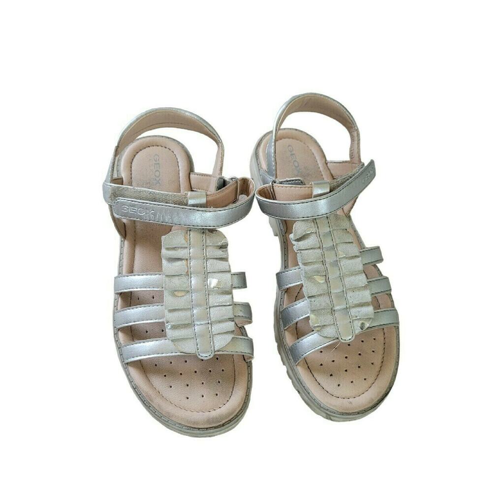 Geox Girl's Star Blush Silver Sandals